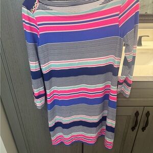 Lilly Pulitzer Colorful Striped Dress with Button Detail